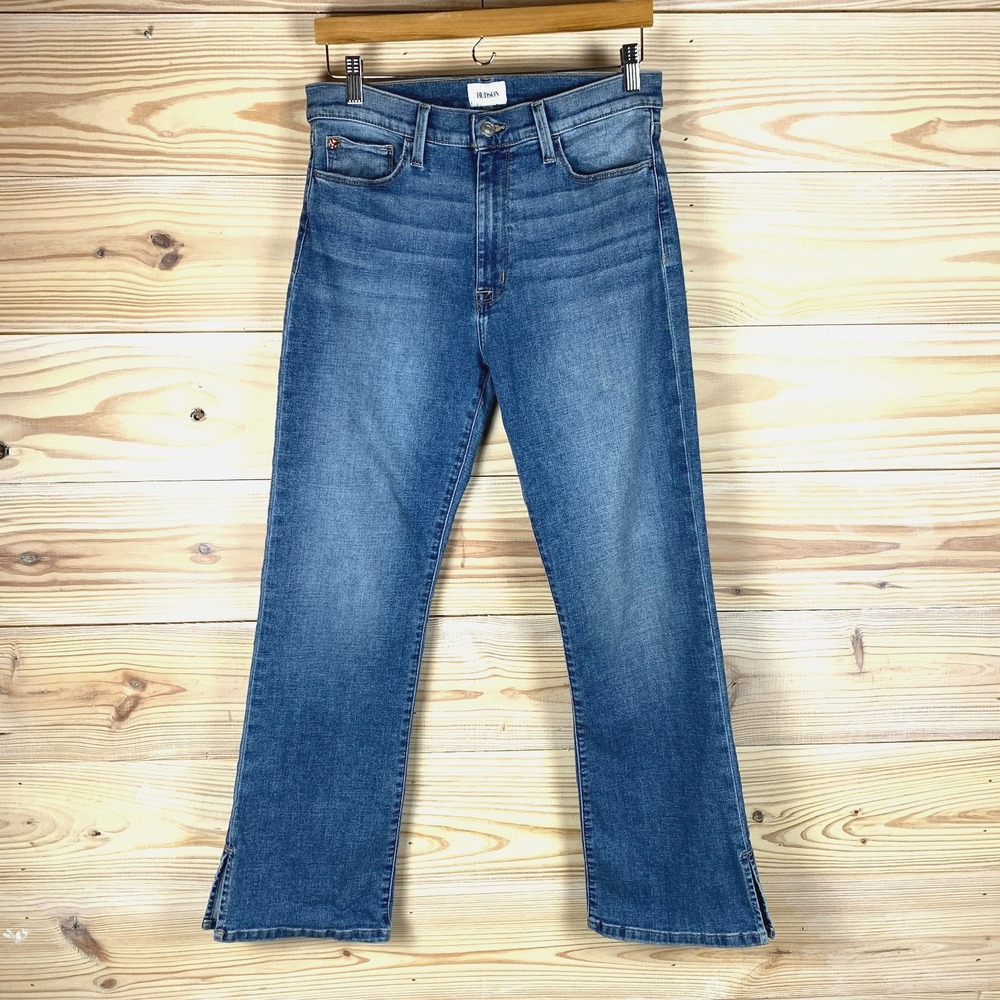 Hudson Jeans Womens 31 Blair Artemis High Rise Bootcut Flirty Side-Slit Crop Y2K